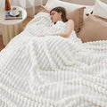 【February Stock Up】Bedsure Gentlesoft Cozy Blanket-Patio Furniture Decor,Classic Stripe Pattern, Ideal for Bed,Couch, Travel,Camping, All Seasons,Home Bedroom Decor