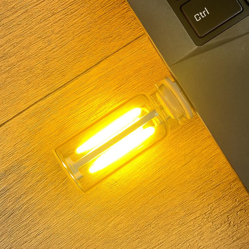 Car USB Night Light Touch Dimmable LED Filament Lamp Portable Lighting Plug and Play Decorative Atmosphere Light for Car Bedroom