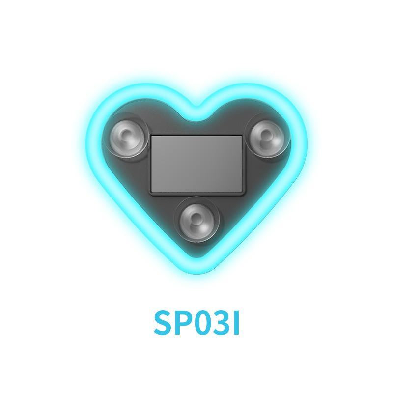 Joytutus Solar Powered LED Heart Shape C-Pillar Neon Light Eco-Friendly Wireless Car Interior Decor 9.57Mm X 8.42Mm X 15.36Mm Modern Stylish Design