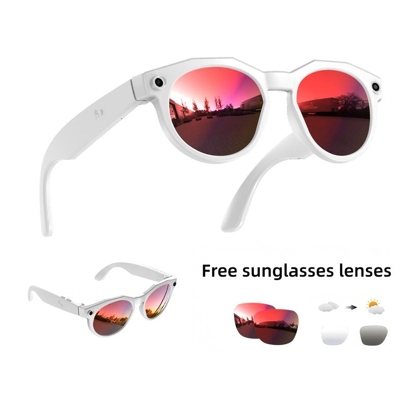 AI Smart Camera Glasses - 8MP Photochromic Lenses, Touch Control & Real-Time Translation for Effortless Hands-Free Photography & Adventure! Perfect Valentine's Day Gift!