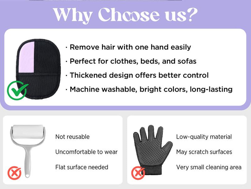 Lesure Electrostatic Pet Hair Remover Gloves - Ultimate Grooming Kit for Dogs & Cats, Reusable & Effective for Furniture, Clothes, & Carpets - Top TikTok Shop Choice!