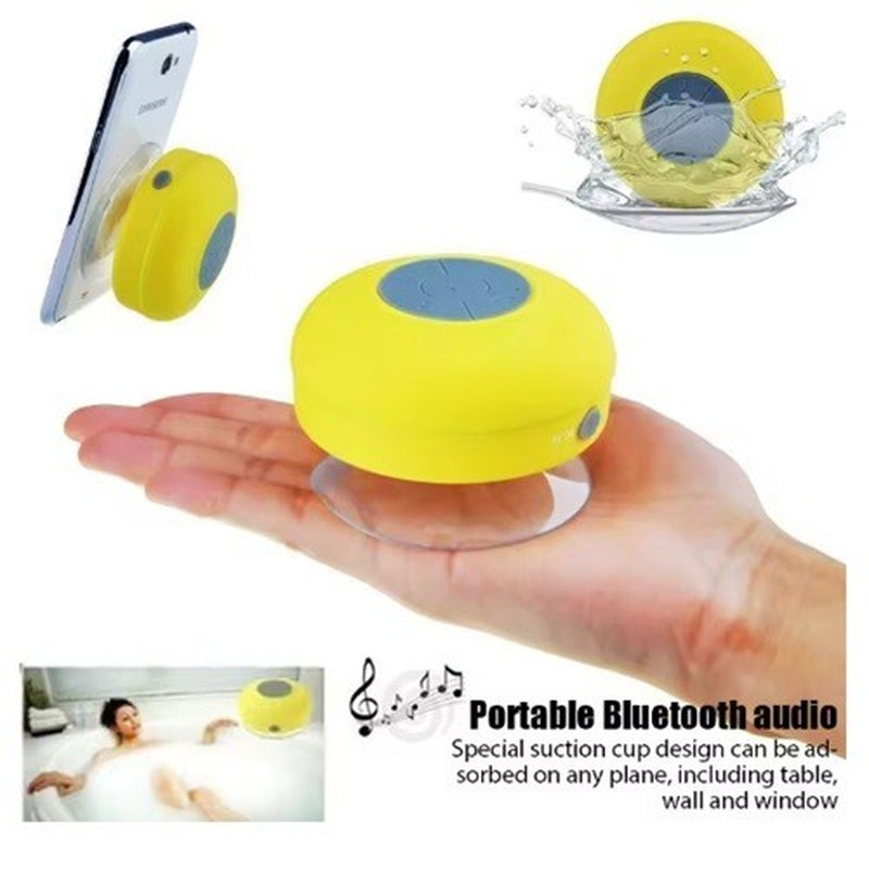 Experience Music Anywhere with the Mini Portable Bluetooth Waterproof Shower Speaker - Suction Cup & LED Light!
