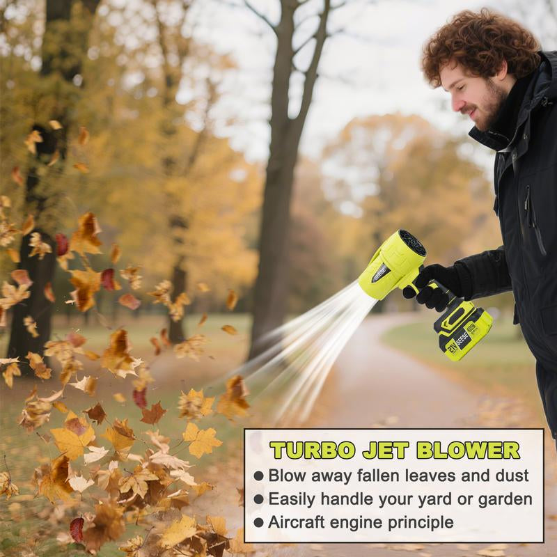 SEESE Turbo Jet Blower - Powerful Cordless Leaf & Snow Blower with Pure Copper Motor for Home, Garden, and Car Drying - Perfect Holiday Gift!
