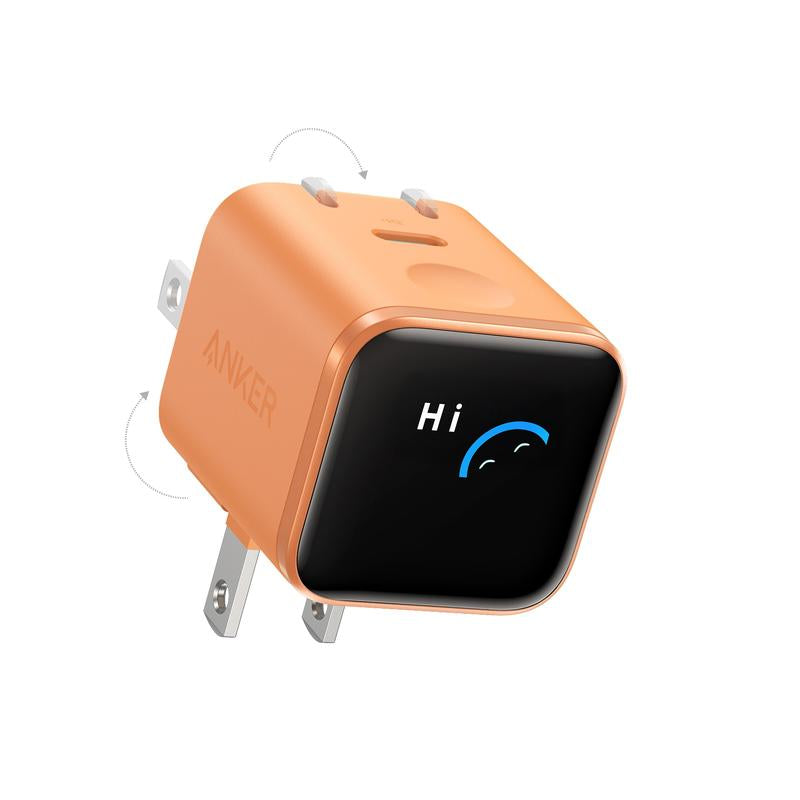 Anker Smart Display Charger - 45W Fast Charging USB-C with Smart Recognition & Care Mode, Compact Design with 180° Foldable Plug, Perfect for iPhone 17/16/15 Series, MacBook & Apple Watch