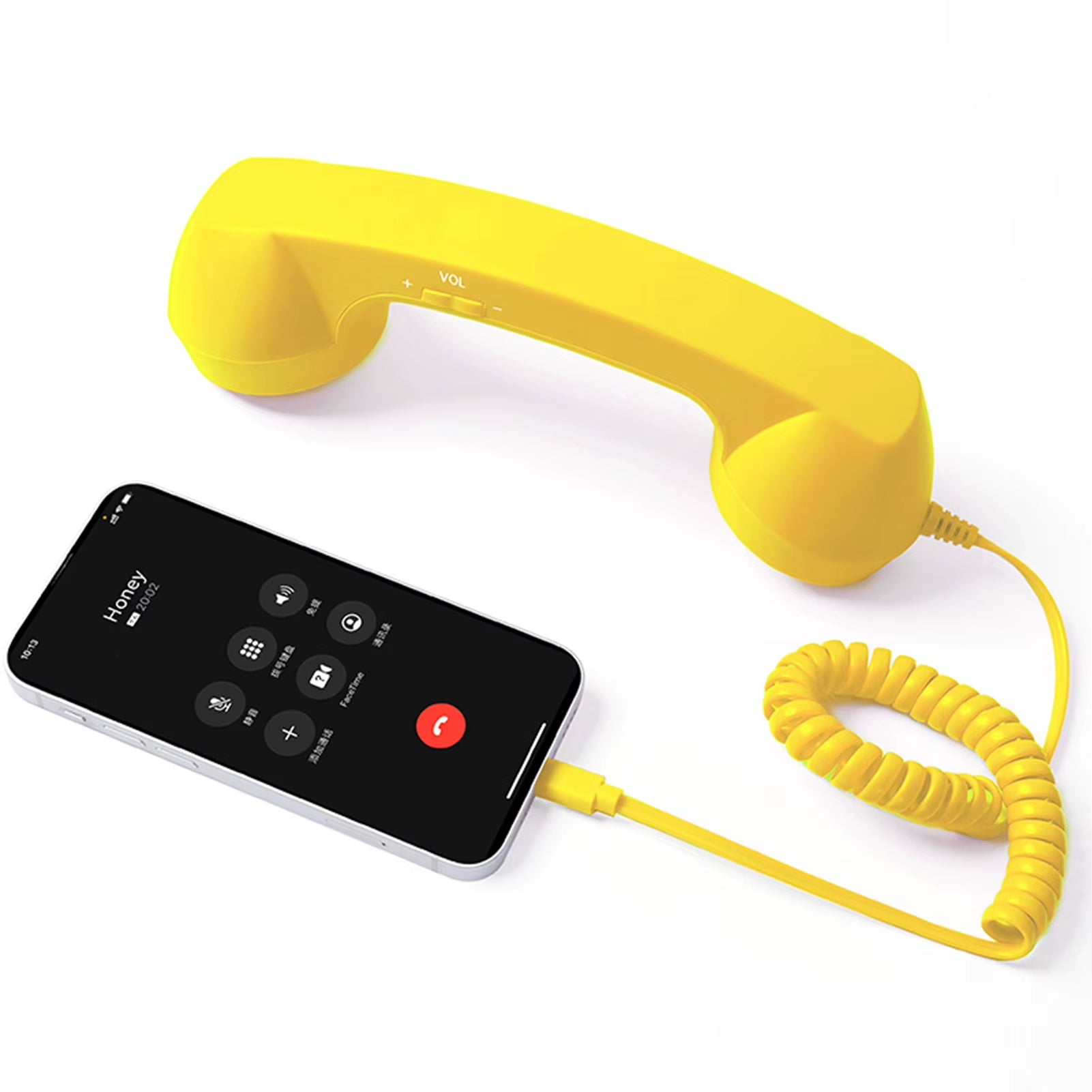 Vintage Style Type C Phone Handset Receiver with Microphone & Speaker for Smartphones