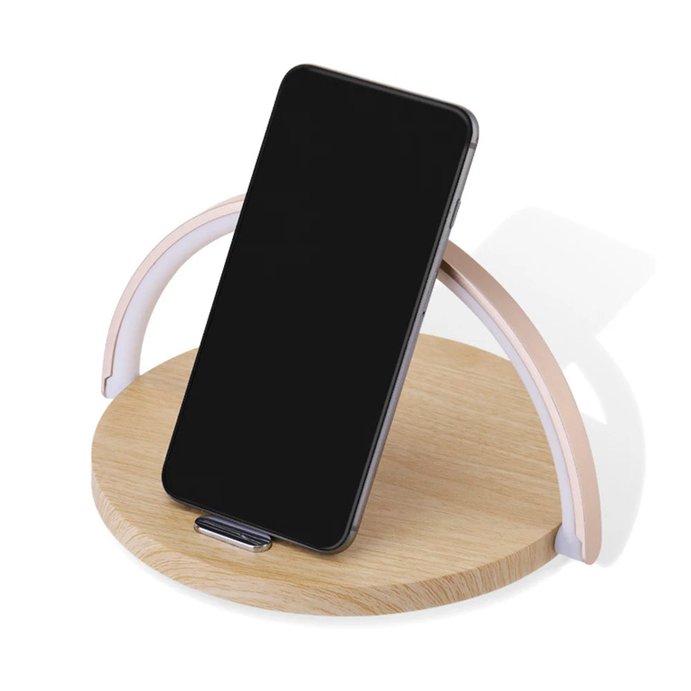 Elevate Your Space with the Qi Wireless Charging LED Table Lamp - Modern Design, Touch Control, and Adjustable Brightness for Ultimate Convenience