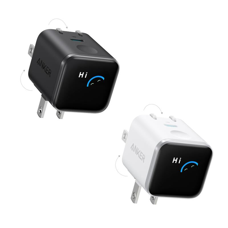 Anker Smart Display Charger - 45W Fast Charging USB-C with Smart Recognition & Care Mode, Compact Design with 180° Foldable Plug, Perfect for iPhone 17/16/15 Series, MacBook & Apple Watch