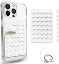 Revolutionary Double-Sided Silicone Suction Cup Phone Mount for Perfect Selfies and Videos - Effortlessly Attach to Glass, Mirrors, and More - Ideal for iPhone and Android - 3.97 Inches, White