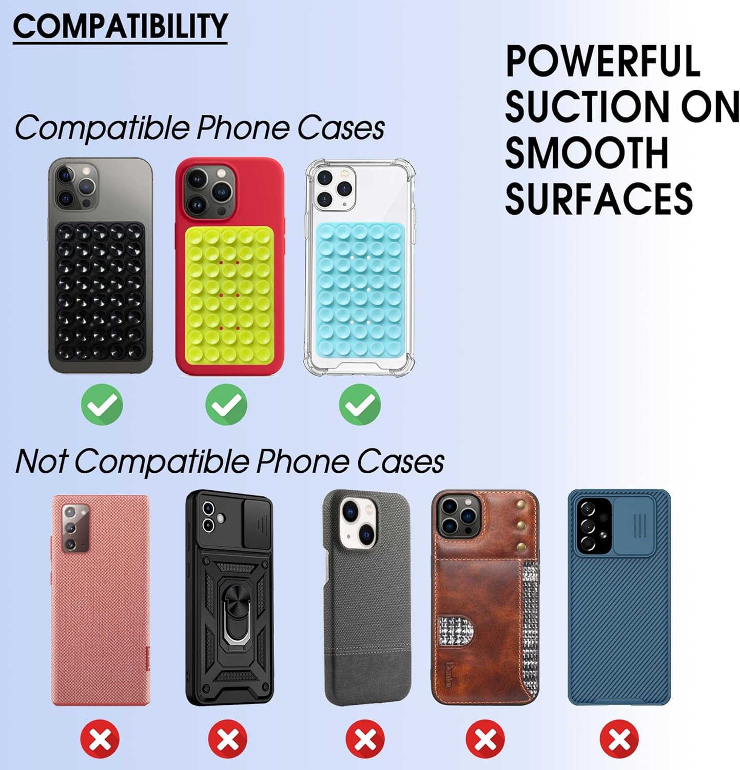 Revolutionary Double-Sided Silicone Suction Cup Phone Mount for Perfect Selfies and Videos - Effortlessly Attach to Glass, Mirrors, and More - Ideal for iPhone and Android - 3.97 Inches, White