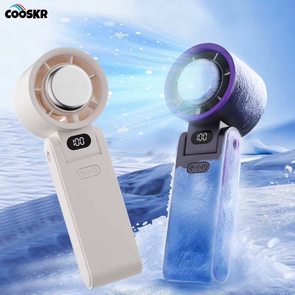 Ultimate High-Speed Rechargeable Portable Turbo Fan - 100-Level Foldable Mini Air Cooler with Long-Lasting 3600mAh Battery