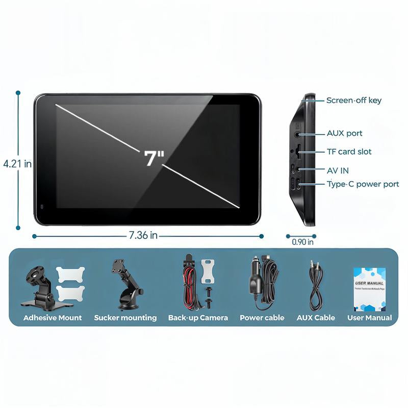 Upgrade Your Ride: 2026 Wireless Carplay Screen for Android & iPhone - Ultimate Portable Entertainment Solution!