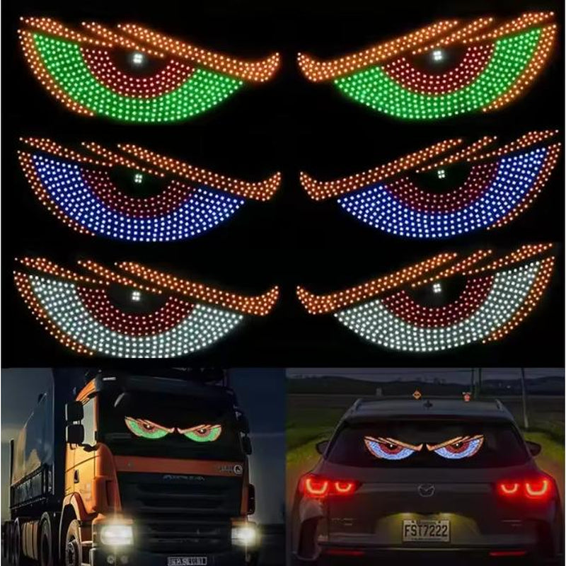 Evil Eyes LED Light for Car Windshield – USB Plug & Play Demon Eye Signal Light with 11 Modes, Adjustable Brightness, Perfect for Suvs, Trucks, Pickups & Rvs (Easy Install, No Wiring)
