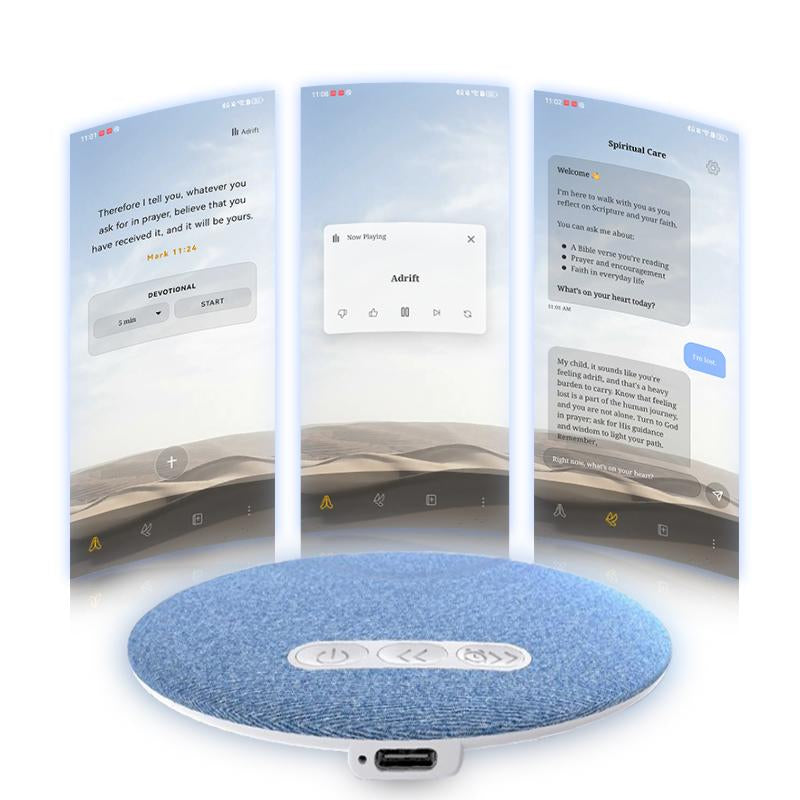 HYUNDAI S1 Ultra-Thin Bluetooth Pillow Speaker - Immerse in Soft 3D White Noise & Bedtime Music, Headphone-Free Sleep Sound with Bluetooth 6.0, Compatible with Android & iOS