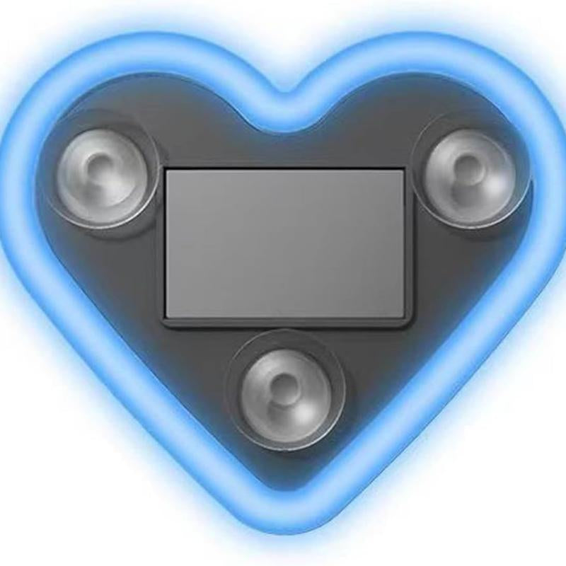 Car LED Ambient Light-Solar-Powered Heart-Shaped LED Neon Light, Solar-Powered Heart-Shaped Atmosphere Light with 3 Modes,Lp65Waterproof, for Romantic Car Interior Andoutdoor Decor