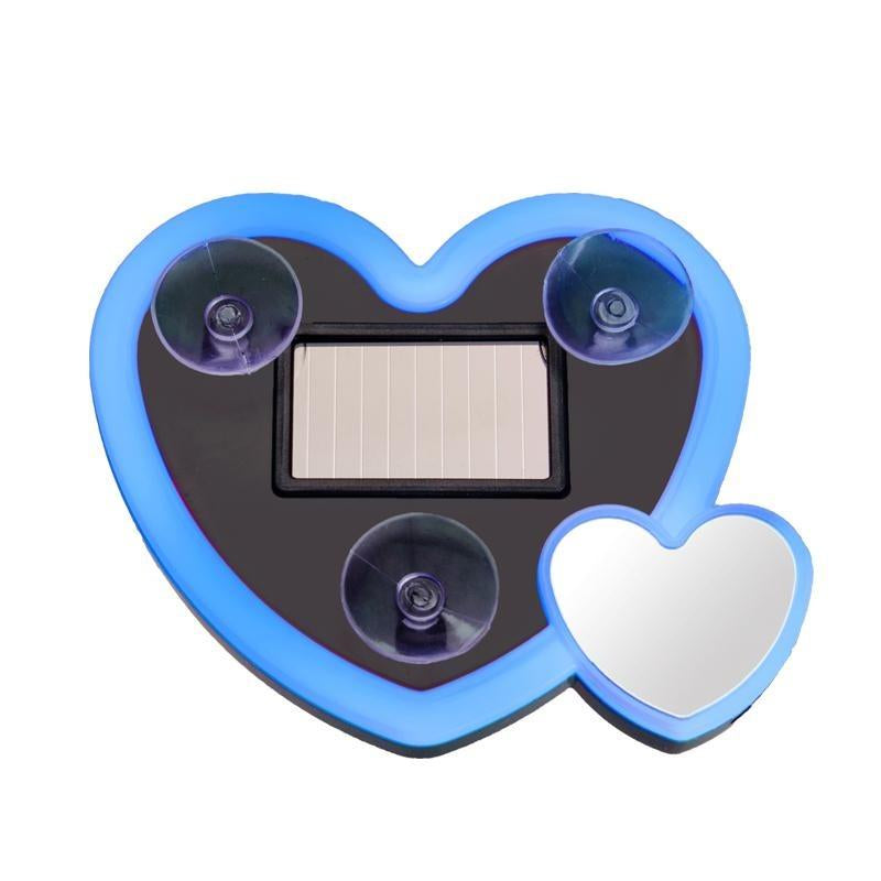 Symphony Love Atmosphere Light Solar-Powered Car LED Window Decorative Double Heart-Shaped Neon Light Wire-Free with 1 Suction Cup for Car Interior Fun Ambient Light Eco-Friendly Design