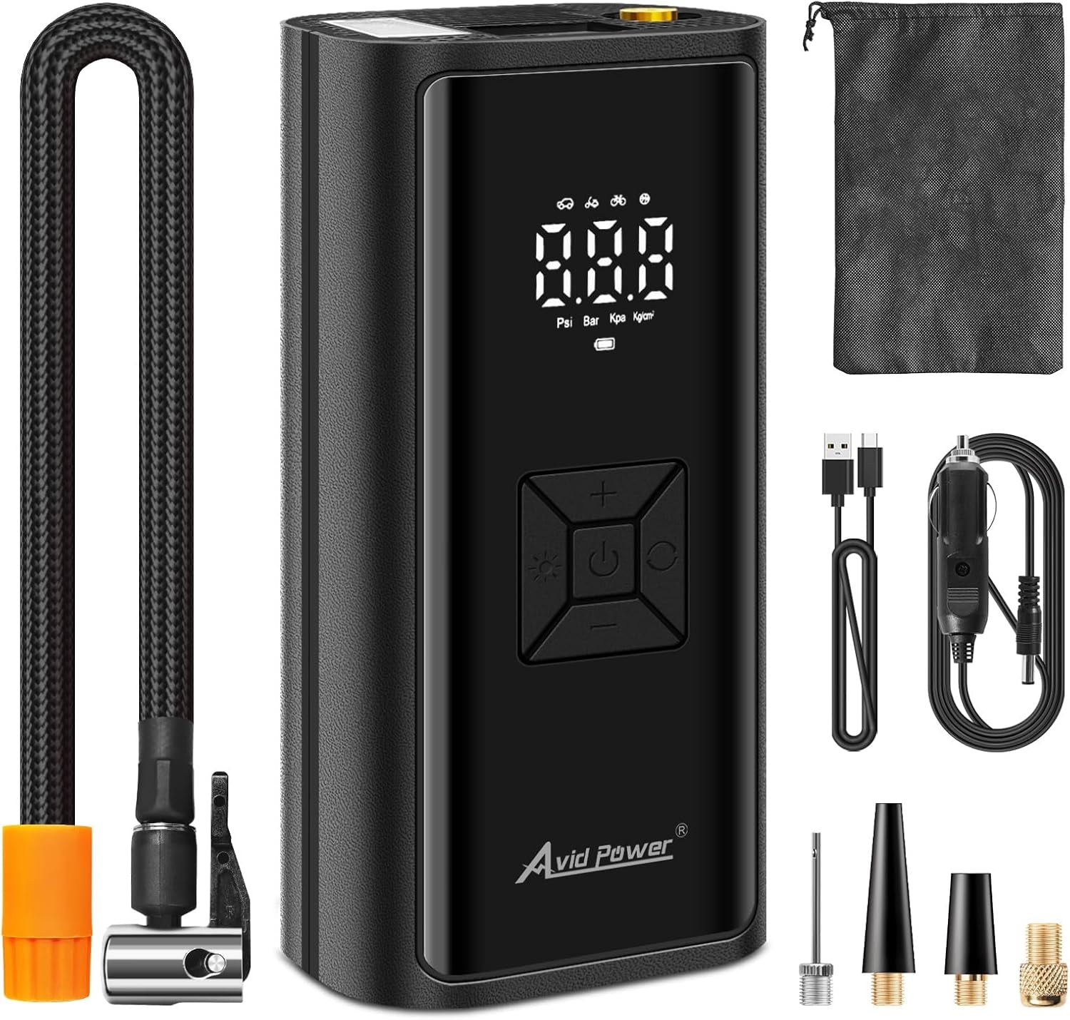 Powerful Cordless Portable Tire Inflator with 4500mAh Battery & Smart Modes for Effortless Inflation