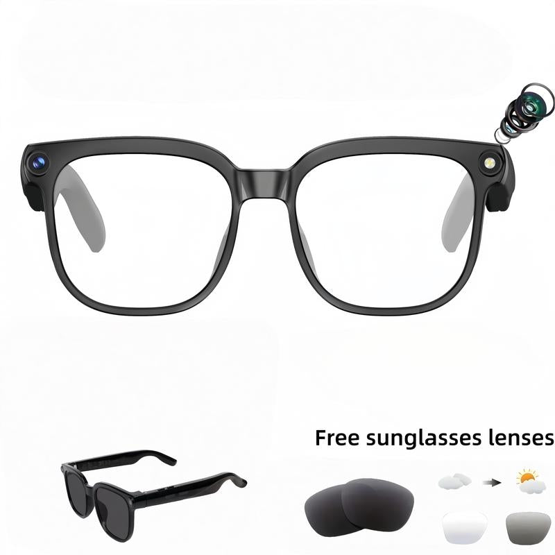 AI Smart Camera Glasses - 8MP Photochromic Lenses, Touch Control & Real-Time Translation for Effortless Hands-Free Photography & Adventure! Perfect Valentine's Day Gift!