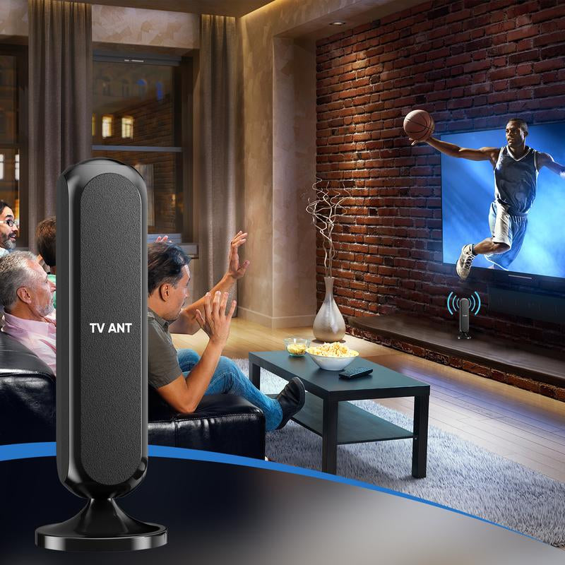 HIDB 4K HD Indoor TV Antenna with 360° Signal Amplification for Smart TVs - Long-Range Reception, Easy Installation, No Monthly Fees
