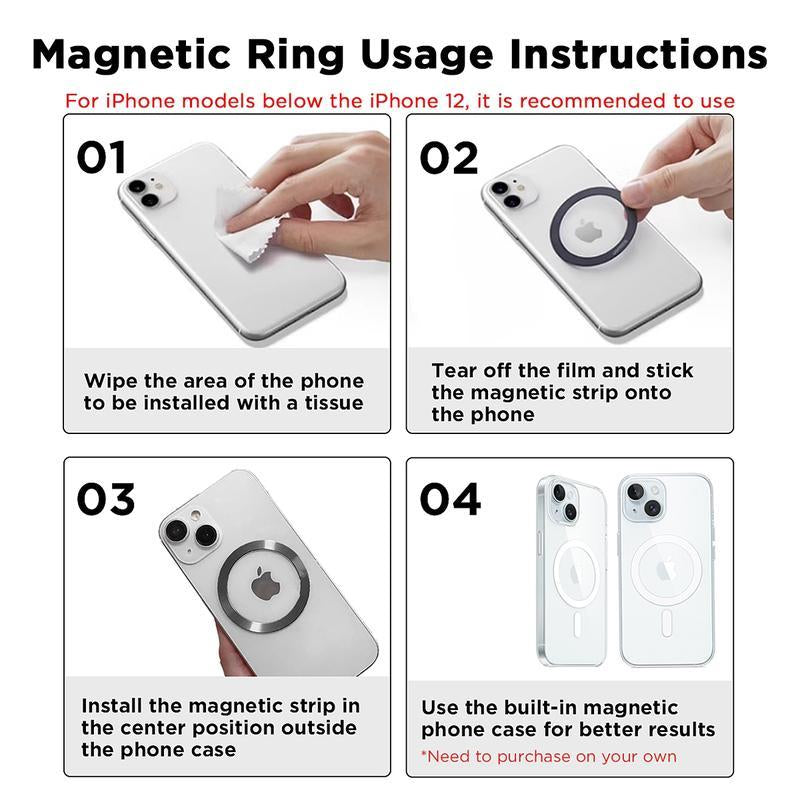 5000mAh Magnetic Wireless Power Bank – Slim, Magsafe-Compatible Charger with Up to 15W Wireless Fast Charging for iPhone 12-17 & Qi Android Devices (Includes Ring)