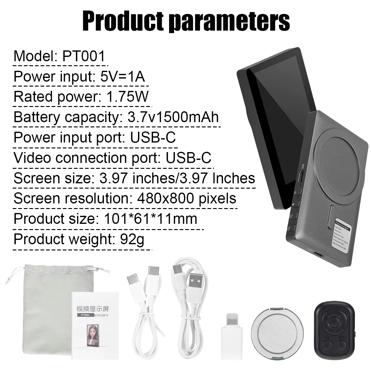Wireless Magnetic Smartphone Monitor Screen for Perfect Selfies and Vlogs
