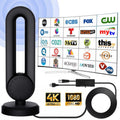 High-Performance Indoor TV Antenna for Smart TVs – Easy Setup, Strong Magnetic Base, Long Range Reception for Local Channels