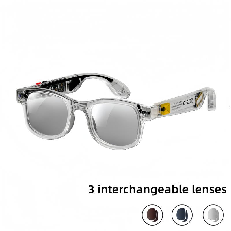 AI Smart Camera Glasses - 8MP Photochromic Lenses, Touch Control & Real-Time Translation for Effortless Hands-Free Photography & Adventure! Perfect Valentine's Day Gift!