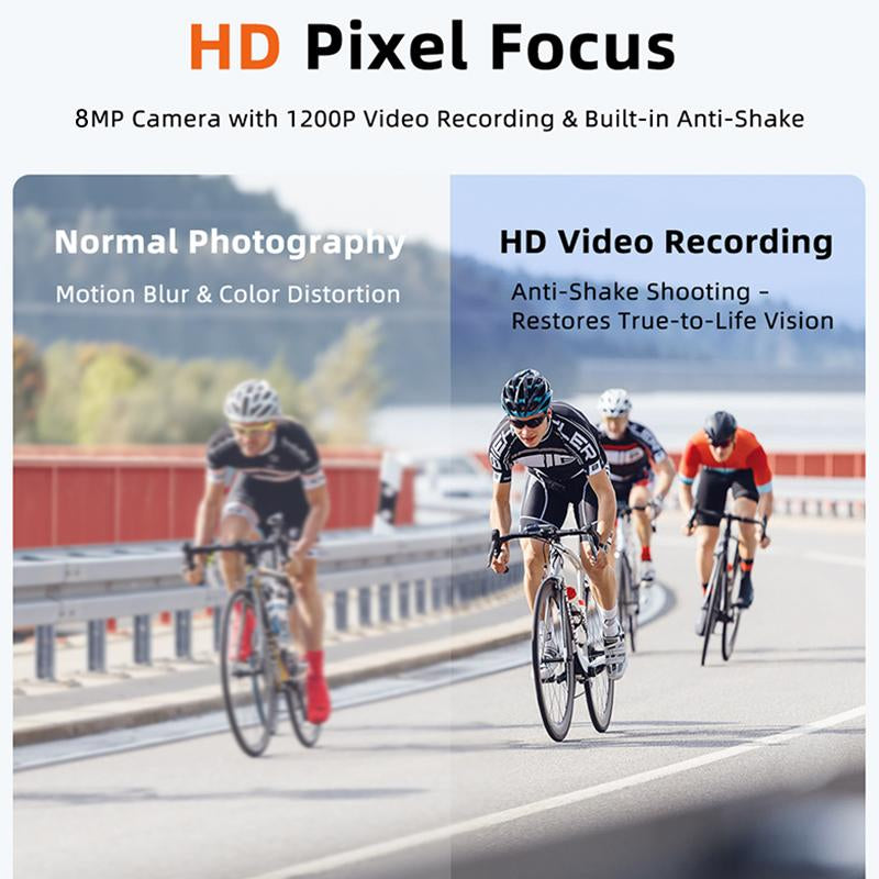 Revolutionary Smart Sports Glasses - 8MP Camera, 2K/1200P Recording, Waterproof Bluetooth Audio, Polarized Sunglasses with AI Assistant & UV Protection