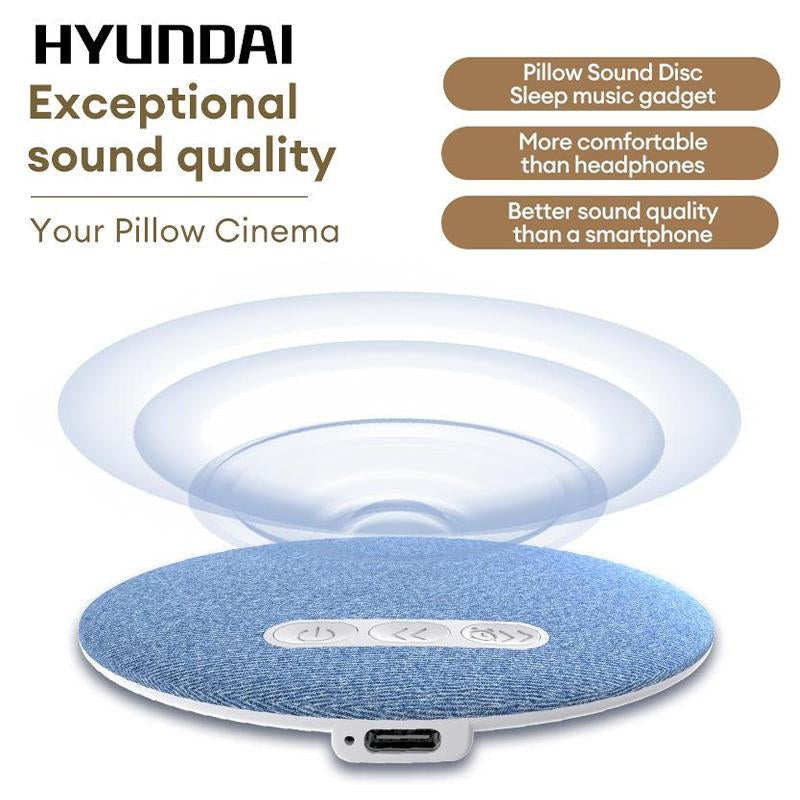 HYUNDAI S1 Ultra-Thin Bluetooth Pillow Speaker - Immerse in Soft 3D White Noise & Bedtime Music, Headphone-Free Sleep Sound with Bluetooth 6.0, Compatible with Android & iOS