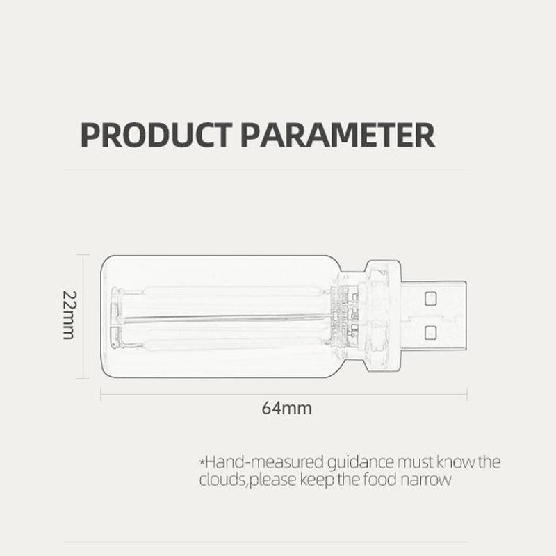 Car USB Night Light Touch Dimmable LED Filament Lamp Portable Lighting Plug and Play Decorative Atmosphere Light for Car Bedroom