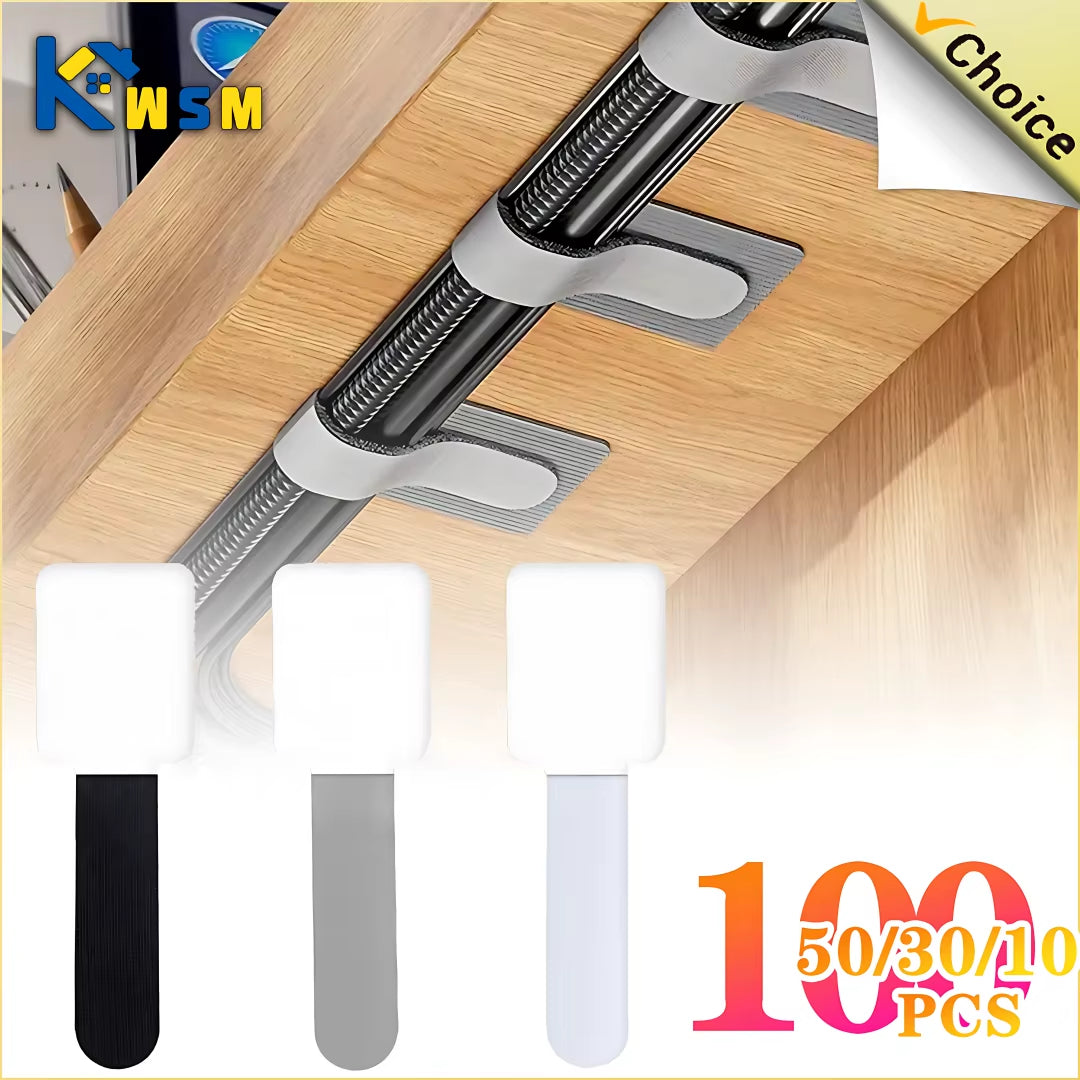 Revolutionary Adjustable Cable Ties - Effortless Self-Adhesive Cord Organizers for Clutter-Free Desks!