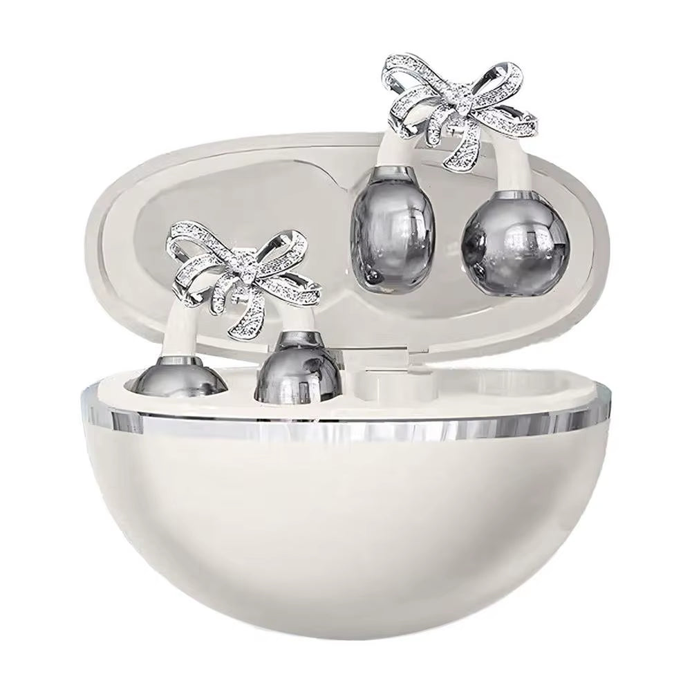 Stylish Clip-On Bluetooth Earbuds with Detachable Crystal Bowknot Earrings - Perfect for Sports, Fitness & Workouts