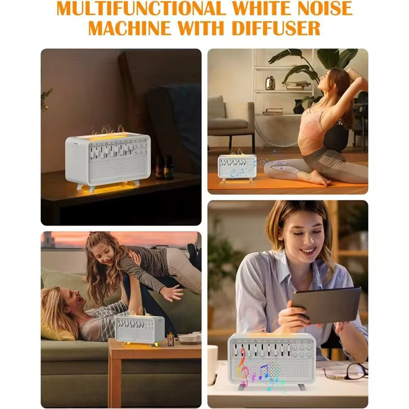 4-in-1 HIFI Bluetooth Speaker & Sleep Aid: LED Night Light, Humidifier, and 8 Nature Sounds for Perfect Relaxation