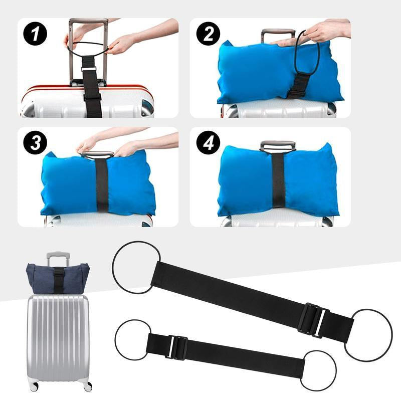 2-Pack Rainbow Adjustable Luggage Straps - Secure Your Suitcase with Multi-Use Anti-Theft Travel Connectors!