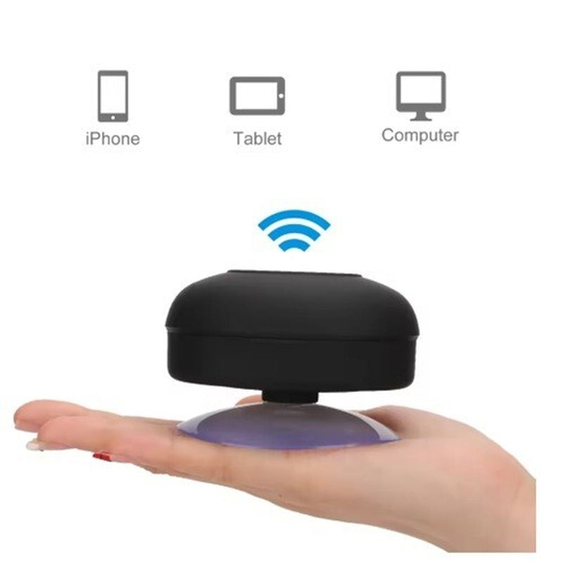 Experience Music Anywhere with the Mini Portable Bluetooth Waterproof Shower Speaker - Suction Cup & LED Light!