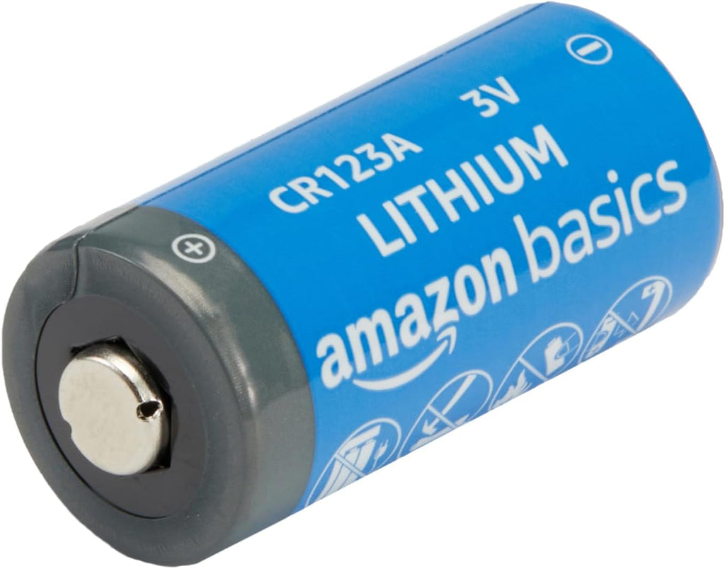 6-Pack Non-Rechargeable CR123A Lithium Batteries, 3 Volt, up to 10-Year Shelf Life