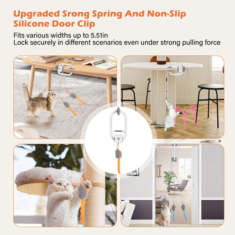 Interactive Electric Cat Teaser with Remote - Rechargeable, 360° Rotation & Irregular Jumping - Stimulate Your Cat's Mind & Body - Perfect for Christmas Gifts!