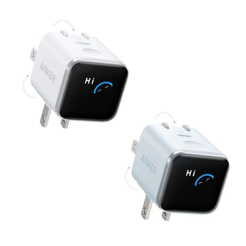 Anker Smart Display Charger - 45W Fast Charging USB-C with Smart Recognition & Care Mode, Compact Design with 180° Foldable Plug, Perfect for iPhone 17/16/15 Series, MacBook & Apple Watch