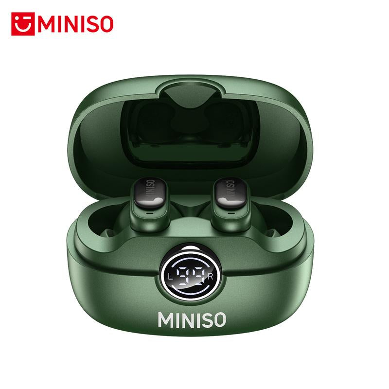 MINISO MS105 Waterproof Wireless Earbuds - Bluetooth 6.0 Earphones for Office, Sports, and Gaming with Built-In Microphone