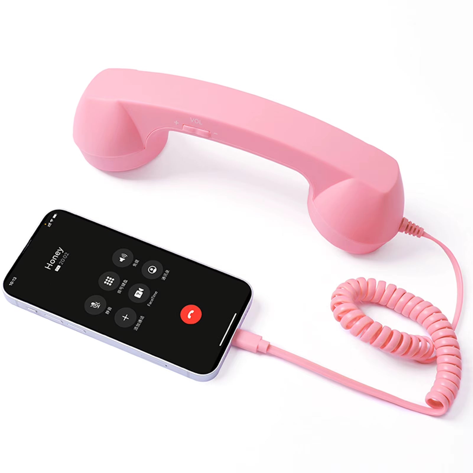 Vintage Style Type C Phone Handset Receiver with Microphone & Speaker for Smartphones