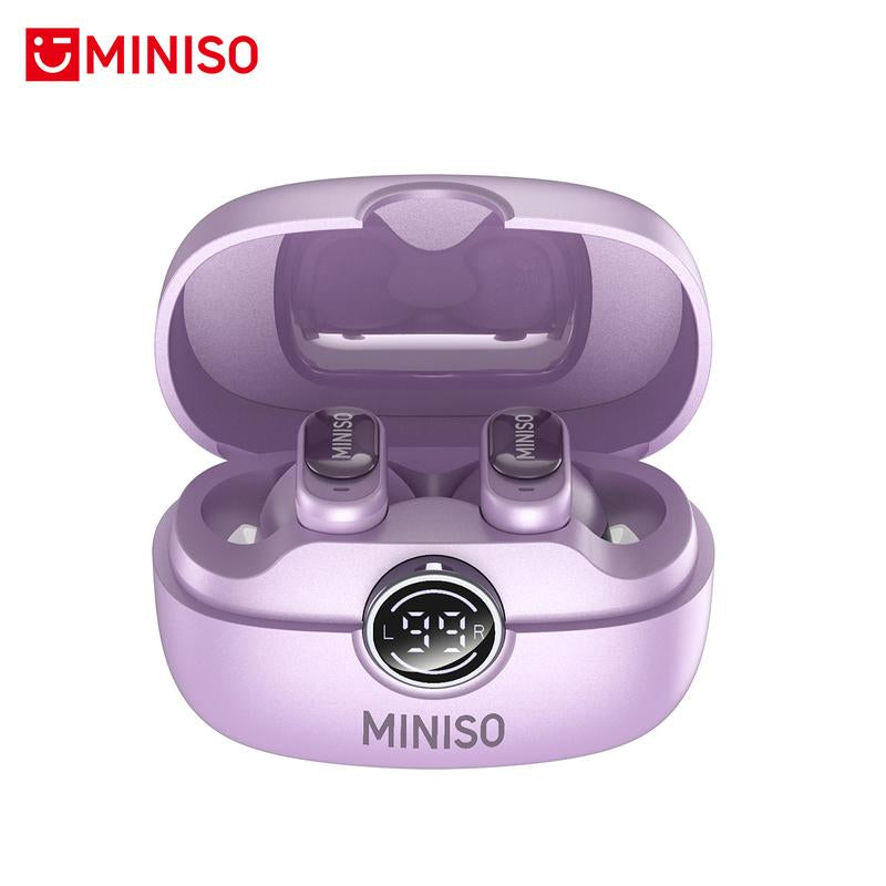 MINISO MS105 Waterproof Wireless Earbuds - Bluetooth 6.0 Earphones for Office, Sports, and Gaming with Built-In Microphone