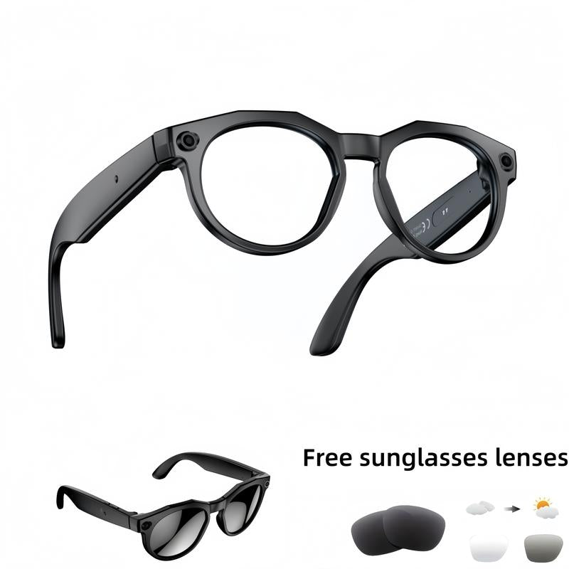 AI Smart Camera Glasses - 8MP Photochromic Lenses, Touch Control & Real-Time Translation for Effortless Hands-Free Photography & Adventure! Perfect Valentine's Day Gift!