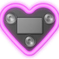 Car LED Ambient Light-Solar-Powered Heart-Shaped LED Neon Light, Solar-Powered Heart-Shaped Atmosphere Light with 3 Modes,Lp65Waterproof, for Romantic Car Interior Andoutdoor Decor