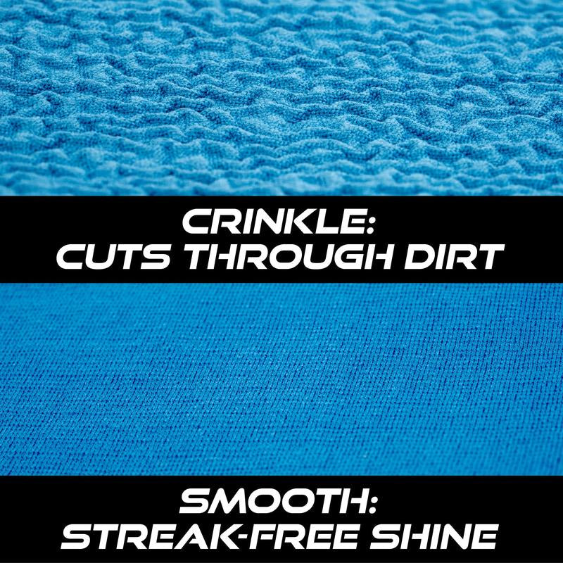 VIKING Premium Microfiber Glass Cleaning Cloths for Automotive and Home Use, Ideal for Mirrors and Picture Frames, 16 x 16 Inches, Blue, Set of 2