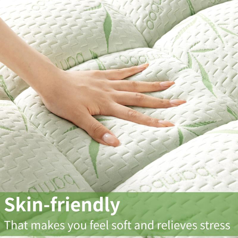 Shilucheng Mattress Topper - Extra Thick Soft Mattress Protector down Alternative Fill, Mattress Pad Cover Cotton Top with 8-21" Deep Pocket, Machine Washable and Comfortable