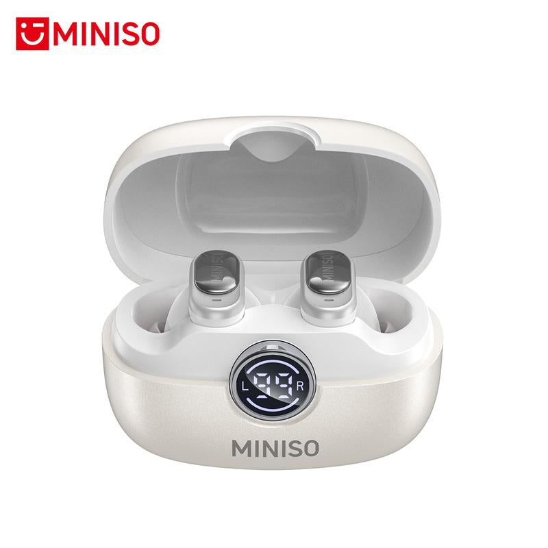 MINISO MS105 Waterproof Wireless Earbuds - Bluetooth 6.0 Earphones for Office, Sports, and Gaming with Built-In Microphone