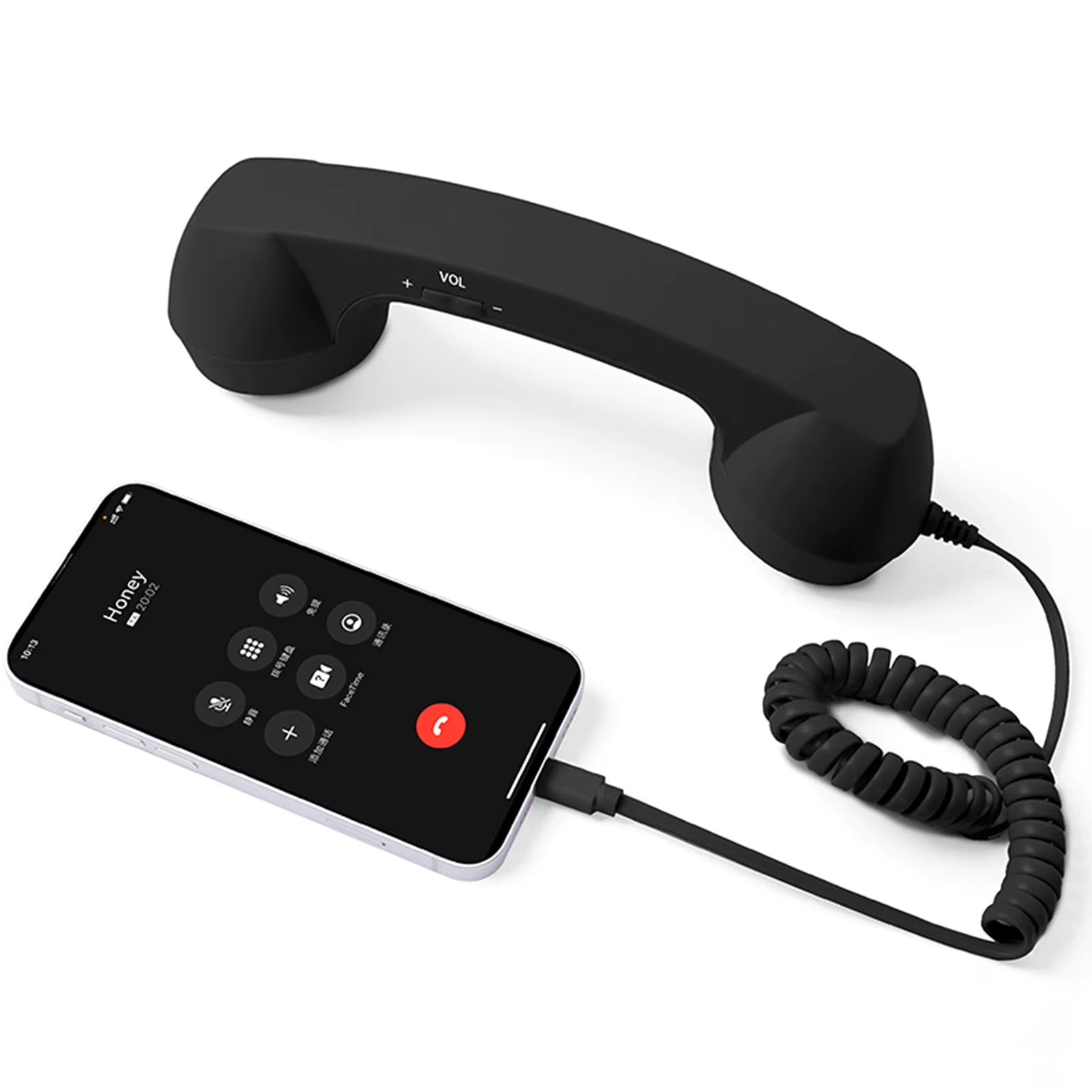 Vintage Style Type C Phone Handset Receiver with Microphone & Speaker for Smartphones