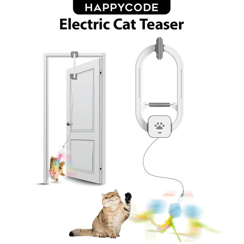 Interactive Electric Cat Teaser with Remote - Rechargeable, 360° Rotation & Irregular Jumping - Stimulate Your Cat's Mind & Body - Perfect for Christmas Gifts!