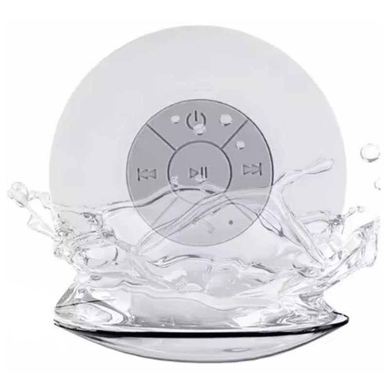 Experience Music Anywhere with the Mini Portable Bluetooth Waterproof Shower Speaker - Suction Cup & LED Light!