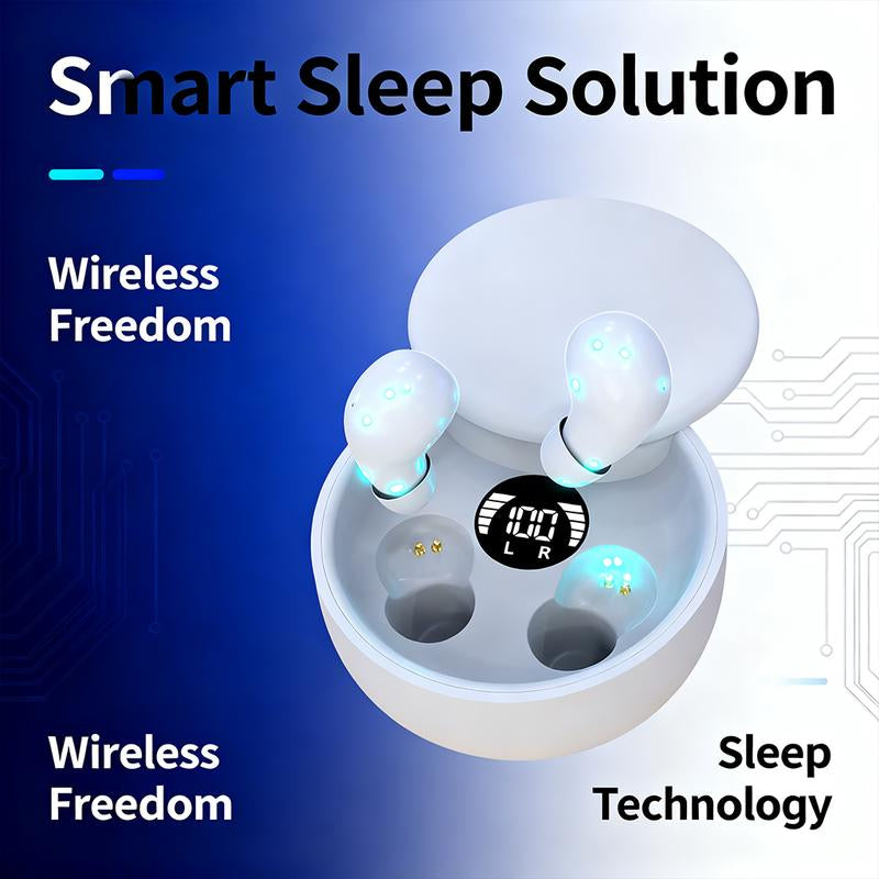 MSHUKCOE True Wireless Mini Invisible Bluetooth 5.4 Earbuds - Noise Cancelling, Sport-Ready, and Perfect for Gaming!