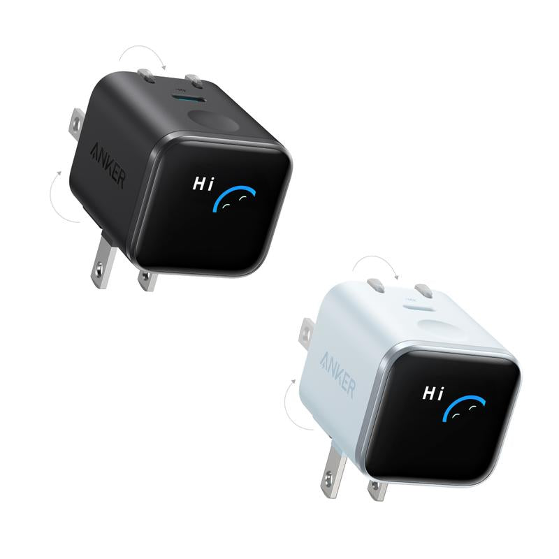Anker Smart Display Charger - 45W Fast Charging USB-C with Smart Recognition & Care Mode, Compact Design with 180° Foldable Plug, Perfect for iPhone 17/16/15 Series, MacBook & Apple Watch